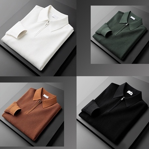เสื้อสเวตเตอร์ไหมพรมแบบสวมคอซิป ¼  สำหรับทุกเพศ OEM – แขนยาว สกรีนโลโก้ได้ตามต้องการ สไตล์ลำลอง - Product Image 4