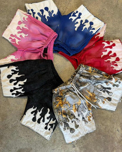2026 <b>Distressed</b> Embroidery Men Shorts Sets Cotton Sun Faded Shorts Cut Edge Acid Wash Shorts Men <b>Top</b> Quality - Product Image 6