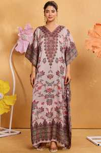 Hot Sale Designer Turkish Style <b>Kaftan</b> Kurta Women Polyester Handmade Batwing Sleeves Regular Fit Flared Hem Short Autumn/Spring - Product Image 2