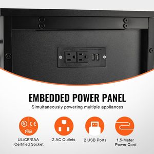 Supporto per Acquario in Acciaio e MDF da 29 Galloni, Capacità di Carico 242,5 Libbre, 28,7 x 16,5 x 30 Pollici, per Pesci, Rettili e Tartarughe, con Accessori - Product Image 5