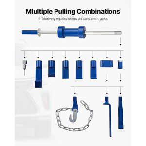 Kit de Extractor de Abolladuras con Martillo Deslizante 14 en 1 de 13 Libras, Herramienta de Reparación de Carrocería de Automóviles y Camiones de Alta Resistencia, Removedor de Daños Automotrices para Vehículos - Product Image 3