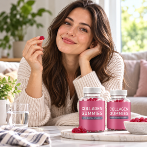 Gummies de collagène à marque privée OEM avec biotine et vitamine C, 60 unités, complément alimentaire, formule personnalisée, logo personnalisé - Product Image 3