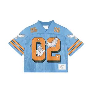 Camiseta de Fútbol Americano Retro Personalizada al por Mayor, Estilo Urbano, Sublimación de Alta Calidad, Malla Transpirable, Corte Holgado, Tallas Grandes - Product Image 6