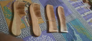 Handmade Small Pocket <b>Wide</b> Tooth Wooden <b>Comb</b> Men Women Hair Detangler Natural Neem Bamboo Beauty Bridal Wedding Occasion - Product Image 6