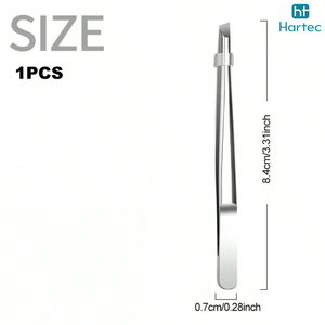 Pince à épiler personnalisée avec logo, vente en gros, qualité professionnelle, acier inoxydable, pointe inclinée, fabricant OEM/ODM, outil de beauté de précision - Product Image 2