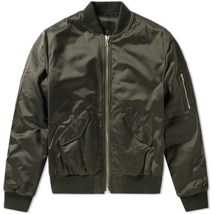 Custom Made Wholesale Casual Winter Bomber <b>Jacket</b> for <b>Men</b> Zipper Closure Stand Collar Full Sleeves Satin Windproof Eco-Friendly - Product Image 5