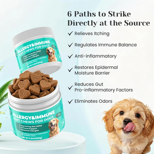 Golosinas Masticables Suaves para Perros y Gatos, Alivio de Alergias, Tratamiento para la Picazón de la Piel, Refuerzo Inmunológico, Antipicazón, Alivio de Alergias en Mascotas, Alergias Estacionales - Product Image 5