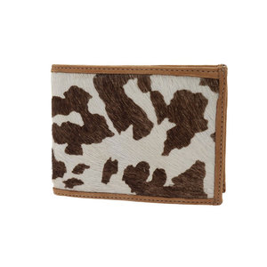 Portefeuille en cuir de vachette véritable fait main pour homme, portefeuille fin à rabat en cuir à poils, qualité supérieure - Product Image 1