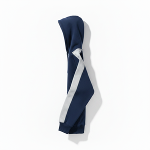 Sudadera con Capucha Azul Marino para Hombre, Manga Raglán, Forro Polar, Informal, con Bolsillo Delantero, Corte Regular, Ropa de Invierno - Product Image 5