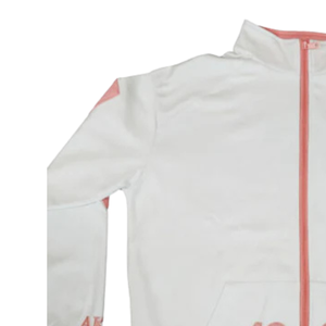 For Elite <b>Quilted</b> Cotton Track Jacket for Women Full Zip Breathable Embroidered Crest White Pink Long Sleeve <b>Winter</b> Sports - Product Image 5