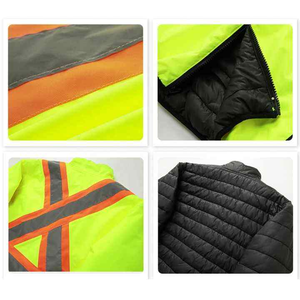 Chaqueta de Seguridad Impermeable con Logotipo Personalizado al por Mayor, Chaqueta de Seguridad y Protección Reflectante de Alta Visibilidad para Invierno - Product Image 5