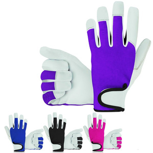 Full <b>Finger</b> Golf Goat Leather Gloves Blue White Polyester Non Slip Unisex Summer Pull Adjustable Wrist <b>Strap</b> High Quality - Product Image 4
