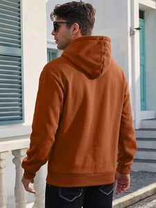 Sweat à capuche unisexe en coton uni pour l'hiver, pull décontracté en molleton surdimensionné pour hommes et femmes, manches longues, épaules tombantes, streetwear - Product Image 4
