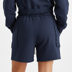 Wholesale Women's Casual Shorts Cotton Fleece Mid Waist Breathable Quick Dry Eco-Friendly Sports Running Gym short for women's - Product Image 2