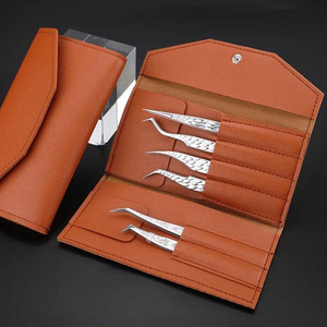 Kaamir Instruments Professional Eyelash Tweezers Stainless Steel Anti-Magnetic Pink Gradient Handle Smooth Tip 10mm for <b>Lash</b> - Product Image 5