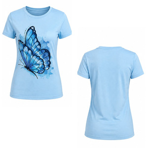 Camiseta Gráfica para Mujer, Informal, Estampada, de Algodón, Holgada, Moderna, Estilo Urbano, Suave, Ligera, Cómoda, para Uso Diario - Product Image 5