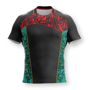 Fabricante de Camisetas de Rugby Personalizadas, Ropa Deportiva OEM de Alta Calidad, Tejido Transpirable y Duradero con Impresión por Sublimación y Bordado - Product Image 2