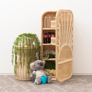 Jouet réfrigérateur en rotin, simulation de réfrigérateur, grand électroménager de cuisine pour enfants, jeu de rôle - Product Image 4