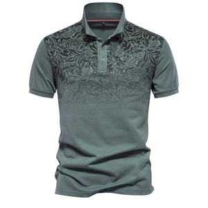 Camisa de Diseñador para Hombre, con Logotipo Personalizado en la Parte Delantera, Lavada, de Poliéster/Algodón, Corte Ajustado, Transpirable, Casual, de Manga Corta, para Verano - Product Image 4