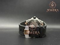 Montre de luxe de qualité supérieure en acier inoxydable avec cadran en verre, bracelet en caoutchouc, diamants étincelants, élégante, durable et tendance