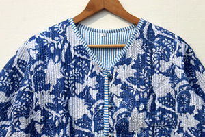 Veste courte matelassée en coton à imprimé floral, style bohème, veste bomber en coton pour femmes au meilleur prix - Product Image 2