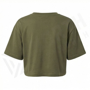 เสื้อครอปท็อปผ้าฝ้ายสีตามสั่งสำหรับผู้หญิง พิมพ์ลายกราฟิกแท้ สไตล์สตรีทแวร์ ฟิตเนส ออกกำลังกาย เสื้อยืดแอคทีฟแวร์ - Product Image 2