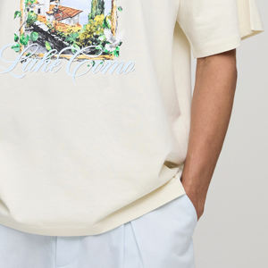 Camiseta de Manga Corta para Hombre, 100% Algodón, Camisa sin Cuello de Alta Calidad con Estampados Populares, Venta al Por Mayor - Product Image 5