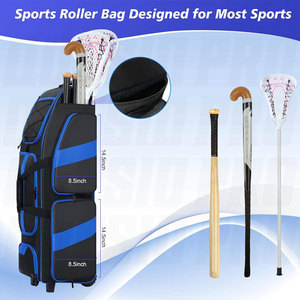Rolling Baseball Bag Durable Waterproof Baseball Equipment Bag <b>with</b> <b>Wheels</b> Large Capacity Custom Logo Baseball <b>Backpack</b> OEM ODM - Product Image 2