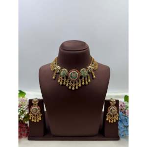 Myra Chorski 24K Gold Plated <b>Bridal</b> <b>Necklace</b> <b>and</b> <b>Earring</b> <b>Set</b> - Product Image 1
