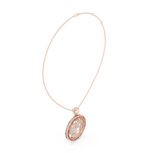 18K Rose Gold Lab Grown Diamond Luxury Diamond World <b>Map</b> Pendant Necklace in Rose Gold The World Is Yours Design - Product Image 4