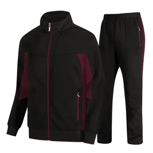 Men's Winter Streetwear Hooded Casual Solid Cotton/<b>Polyester</b> <b>Tracksuit</b> Made in Pakistan Athletic Jogging Full Zip up - Product Image 1