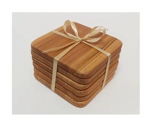 Wood Coaster Round Wood Slices Wholesale Wood Coaster With Holder Modern Design Wood Coaster - Product Image 3