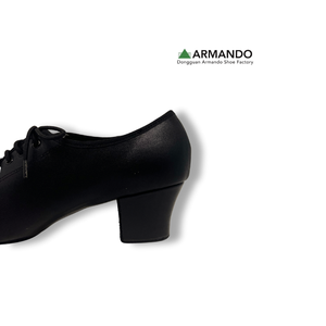 Chaussures de danse latine pour femmes Stock Armando en cuir pleine fleur, à lacets, talon de 2 pouces, semelle extérieure en daim, cuir véritable pour la danse de salon - Product Image 5