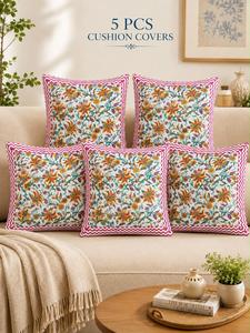 Housses de coussin en pur coton imprimées à la main, très demandées, avec motifs élégants pour la décoration intérieure, disponibles à un prix raisonnable - Product Image 5