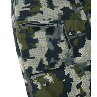 Salopette de chasse imperméable en softshell avec impression par sublimation camouflage pour hommes, isolée pour le froid, respirante et silencieuse