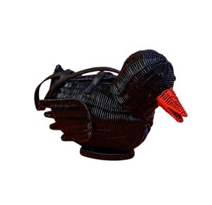 Handmade Duck Shaped Rattan Kids <b>Bag</b> Eco Friendly <b>Wicker</b> Crossbody <b>Bag</b> for Children - Product Image 1
