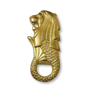 Lion <b>Head</b> Brass Bottle Opener Tribal <b>Style</b> Gold Finish Beer Handcrafted Bar Tool Unique Gift for Drinkers Home - Product Image 1
