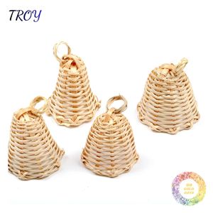 Adorno de Campana de Ratán Tejido a Mano, Decoración Colgante de Mimbre Natural para Árbol de Navidad, Hogar Festivo y Exhibiciones de Temporada - Product Image 2