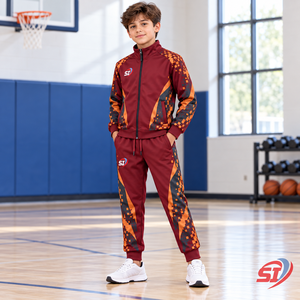 Conjunto Deportivo Personalizado Unisex para Jóvenes, Chaqueta con Capucha y Cremallera Completa, Pantalones, Ropa Deportiva Escolar, 100% Algodón, Ligero para Invierno - Product Image 4