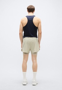 Shorts en tricot pour homme, couleur marine unie, taille élastique, avec poches, séchage rapide, décontracté, sport - Product Image 6