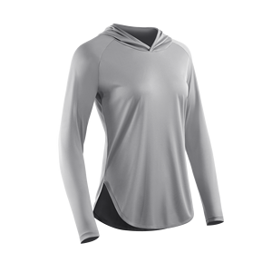 Hooded <b>Long</b> Sleeve <b>T</b>-<b>Shirt</b> Slim <b>Fit</b> Quick Dry Solid Color Sporty Knitted Polyester <b>Shirt</b> - Product Image 1