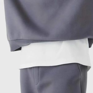 High Quality Sweatsuits Heavyweight Men's Oversized Baggy Hoodies and <b>Sweatpants</b> <b>Sets</b> Custom Stacked Tracksuits for Men - Product Image 4
