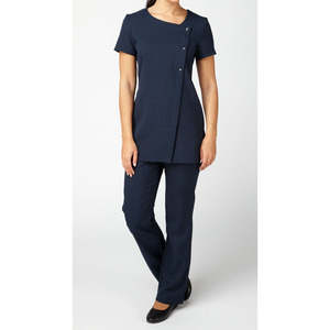 Tunique de travail respirante en Spandex et Polyester de bonne qualité, anti-plis, pour esthéticiennes, techniciennes de soins des pieds, uniforme de spa - Product Image 1