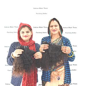 Extensions de cheveux indiens Remy bouclés, 100% naturels, couleur noire, vierges, double trame, non traités, style tissé, par Export - Product Image 1