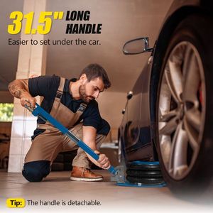 Martinetto Pneumatico a Tre Sacche in Acciaio da 3 Tonnellate/6600 Libbre per Sollevamento Auto, Altezza 15,75 Pollici, Sollevamento Rapido - Product Image 3
