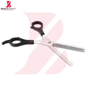 Tijeras de Entresacar Profesionales de Plástico Negro Reforzado con Mango Ajustable para Peluqueros - Product Image 2