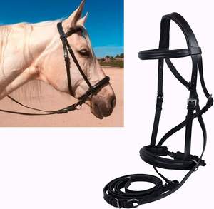 Brida Inglesa de Cuero Premium ADEEFA, Alta Demanda, Acolchado Suave, Herrajes de Acero Inoxidable, para Montar a Caballo, Suministro Mundial. - Product Image 2