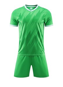 Nouveaux ensembles d'uniformes de football de couleurs unies, vêtements de football unisexes, haute qualité, sports de plein air, 100% polyester, séchage rapide, respirant, col en V - Product Image 5