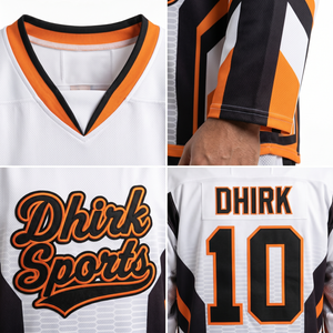 Maillot de hockey sur glace personnalisé en maille 100 % polyester à col en V pour joueurs compétitifs, uniforme d'équipe, fabricant OEM - Product Image 4