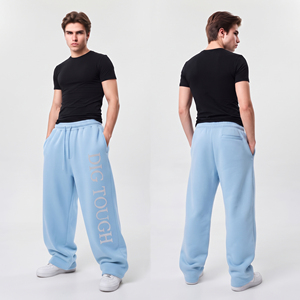 <b>Men's</b> Rhinestone Printed Sweat Pants Cotton Fleece Drawstring Waist Pants Street Style Relaxed Fit <b>Trousers</b> <b>Men</b> <b>Baggy</b> Sweatpants - Product Image 4